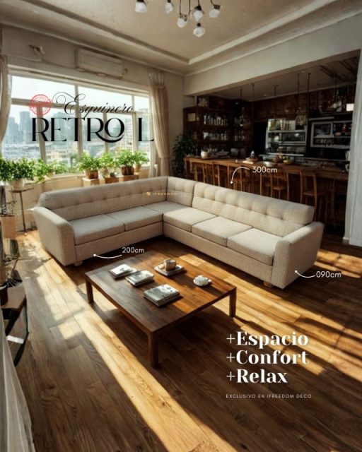 Sillon Esquinero Retro L
Diseño amplio confortable y moderno, para todos los dias.El protagonista de tu living ♥Hacemos envios a todo el pais.#somosifreedomdeco